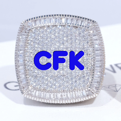 CUSTOM LETTER 3D ICED RING