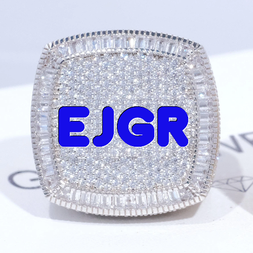 CUSTOM LETTER 3D ICED RING