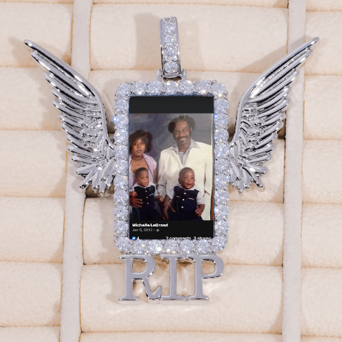 RIP WING 3D CUSTOM PICTURE PENDANT