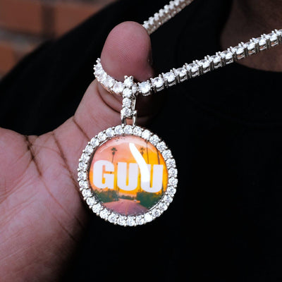 3D CIRCLE CUSTOM PICTURE PENDANT SMALL SIZE - The GUU Shop