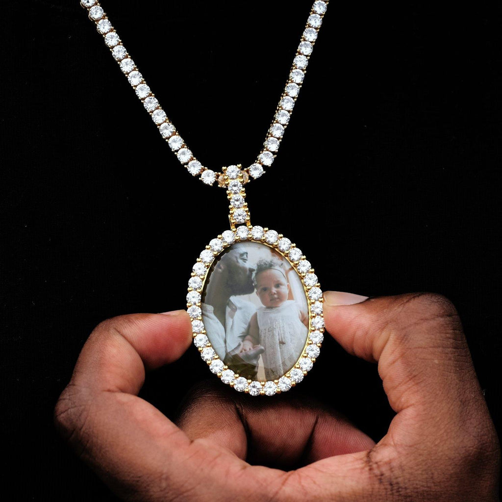 Large 3D Oval Custom Picture Pendant - The GUU Shop