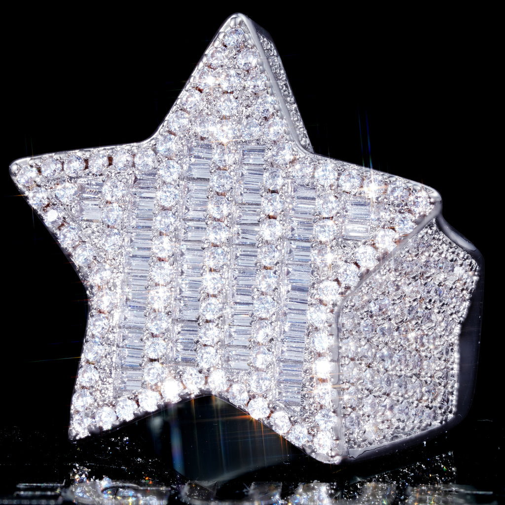 18K Gold-Plated Micro-inlay AAA CZ Pentagram Ring