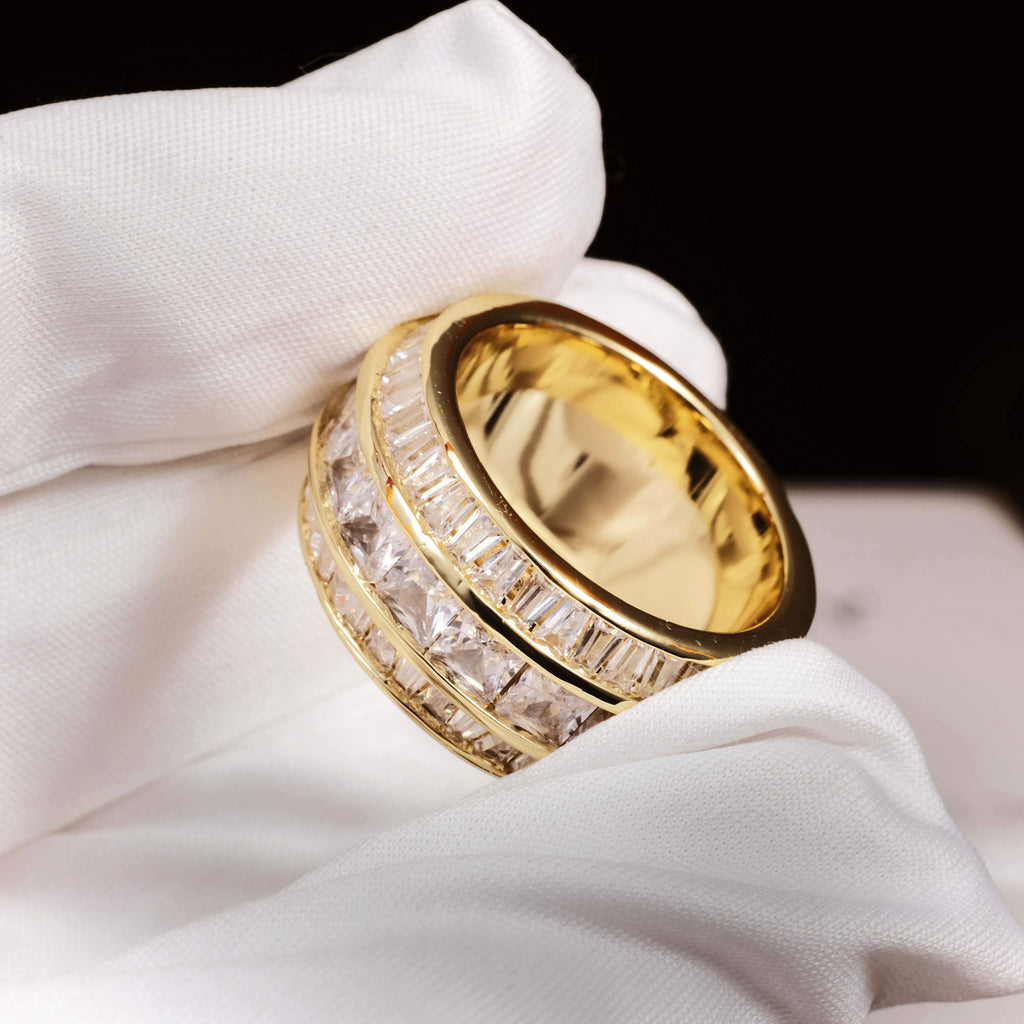 3 Layer Baguette Band Ring - The GUU Shop