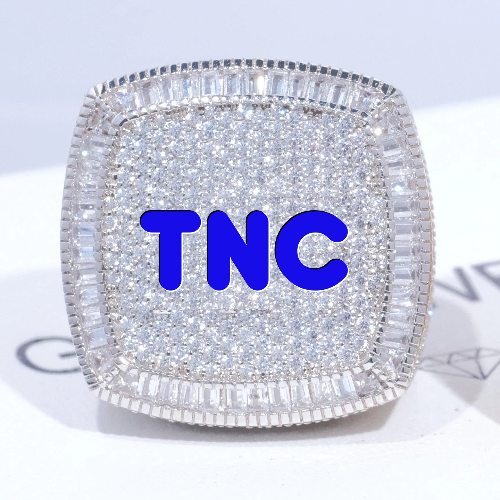 CUSTOM LETTER 3D ICED RING