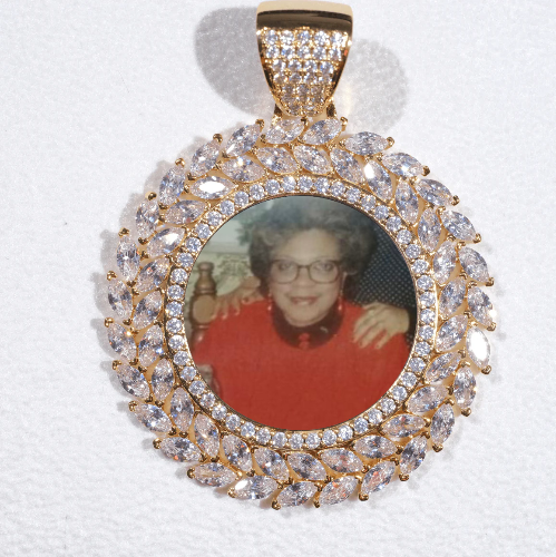Large 3D Wheat Ear Custom Picture Pendant