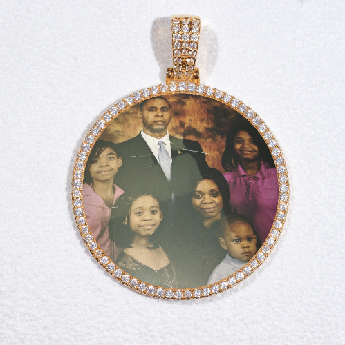 MEDIUM 3D CIRCLE CUSTOM PICTURE PENDANT
