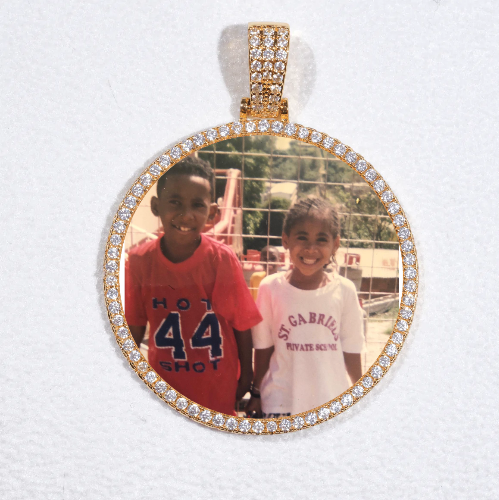 MEDIUM 3D CIRCLE CUSTOM PICTURE PENDANT