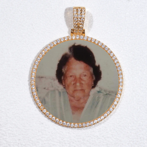MEDIUM 3D CIRCLE CUSTOM PICTURE PENDANT