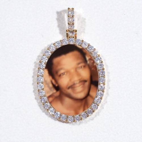 3D Oval Custom Picture Pendant