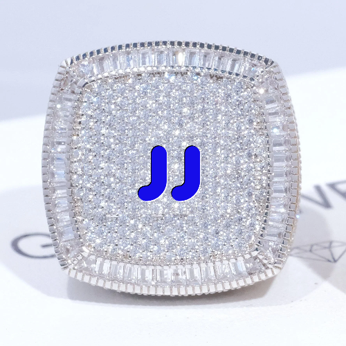 CUSTOM LETTER 3D ICED RING