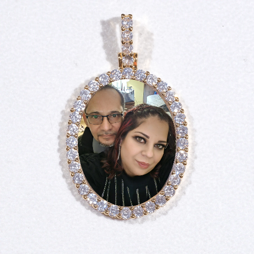 3D Oval Custom Picture Pendant