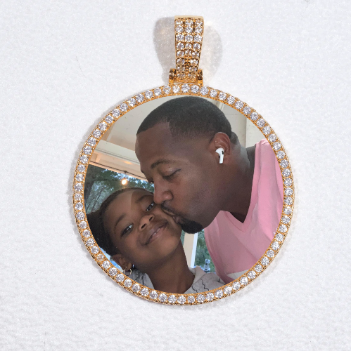 MEDIUM 3D CIRCLE CUSTOM PICTURE PENDANT