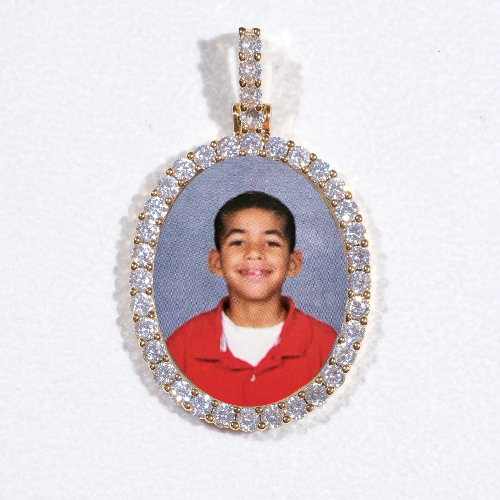 3D Oval Custom Picture Pendant