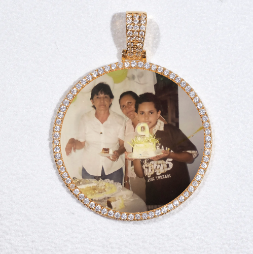 MEDIUM 3D CIRCLE CUSTOM PICTURE PENDANT