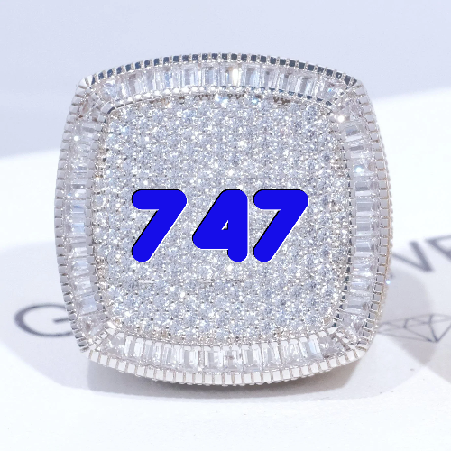 CUSTOM LETTER 3D ICED RING