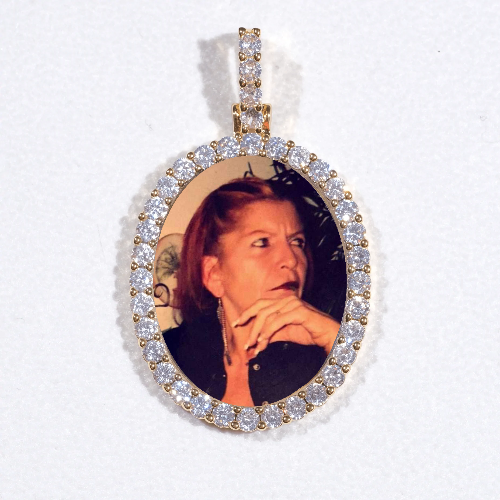 3D Oval Custom Picture Pendant