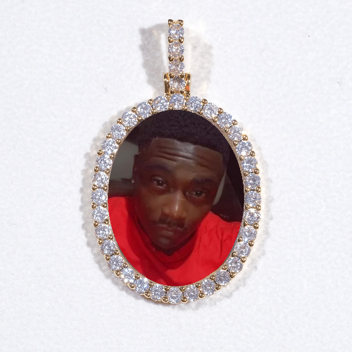 3D Oval Custom Picture Pendant