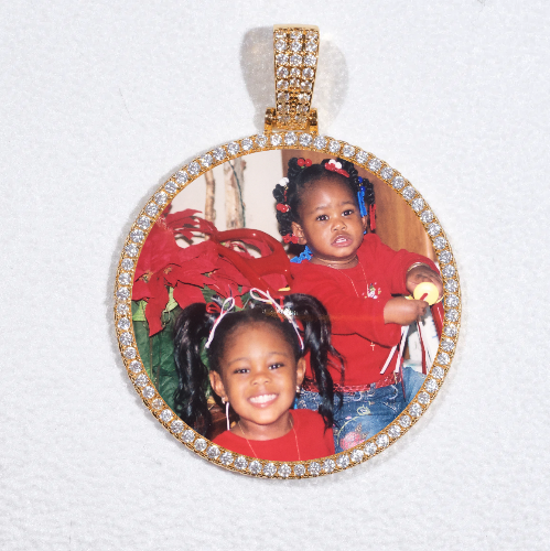 MEDIUM 3D CIRCLE CUSTOM PICTURE PENDANT