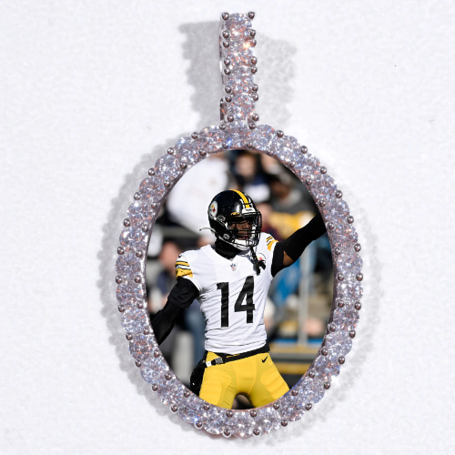 Large 3D Oval Custom Picture Pendant