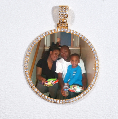MEDIUM 3D CIRCLE CUSTOM PICTURE PENDANT