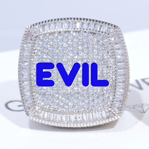 CUSTOM LETTER 3D ICED RING