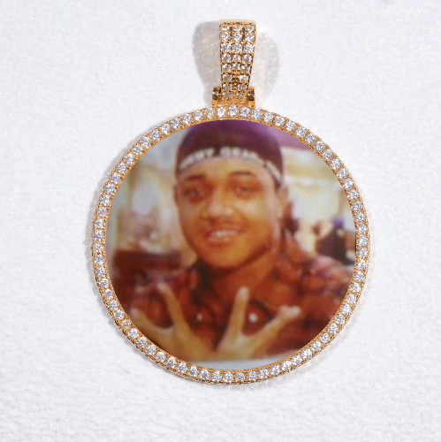 MEDIUM 3D CIRCLE CUSTOM PICTURE PENDANT