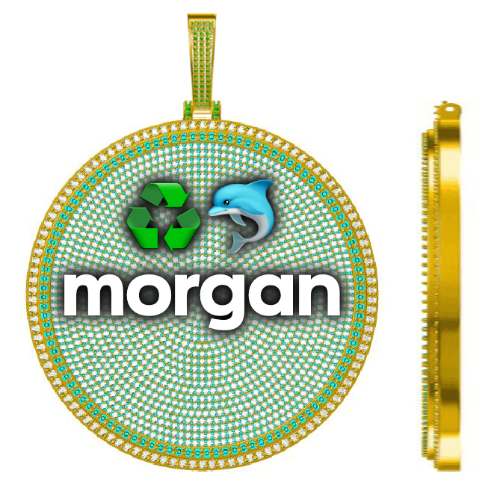 CUSTOM LETTER NECKLACE 3D BIG DISC