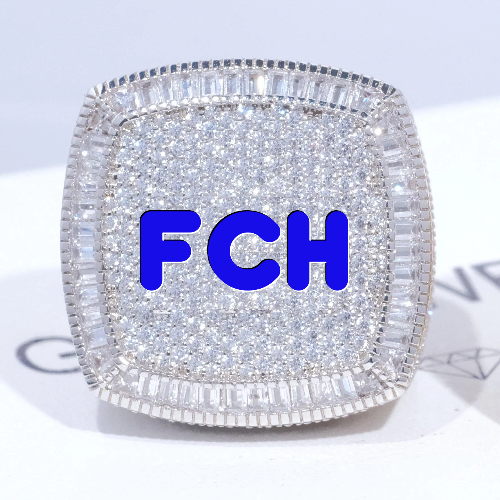 CUSTOM LETTER 3D ICED RING