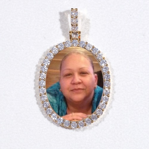 3D Oval Custom Picture Pendant
