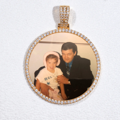 MEDIUM 3D CIRCLE CUSTOM PICTURE PENDANT