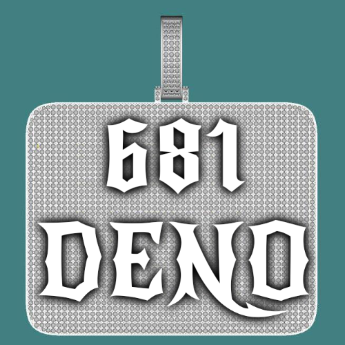 CUSTOM LETTER NECKLACE 3D BIG SQUARE