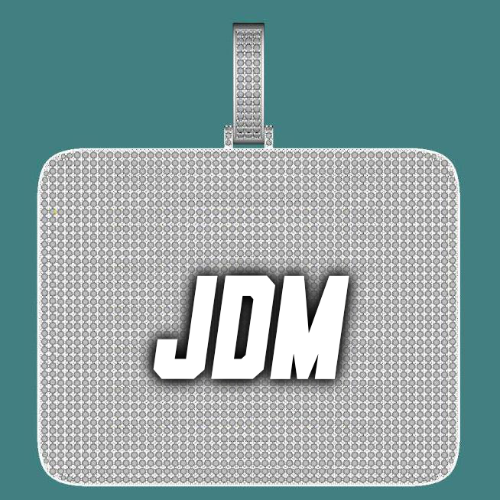 CUSTOM LETTER NECKLACE 3D BIG SQUARE