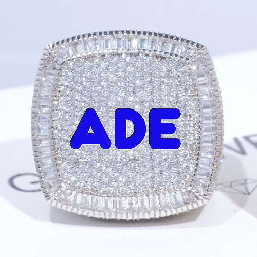CUSTOM LETTER 3D ICED RING