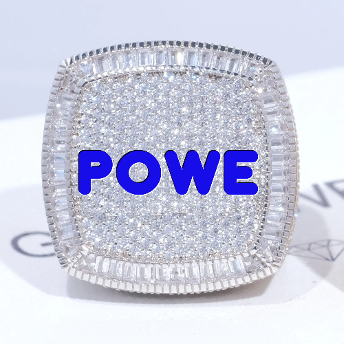 CUSTOM LETTER 3D ICED RING