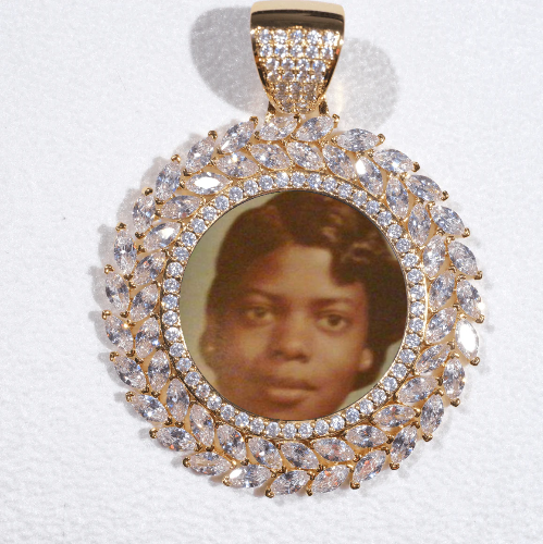 Large 3D Wheat Ear Custom Picture Pendant