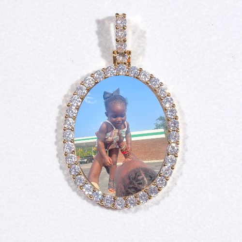 3D Oval Custom Picture Pendant