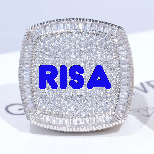 CUSTOM LETTER 3D ICED RING