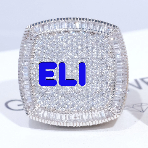 CUSTOM LETTER 3D ICED RING