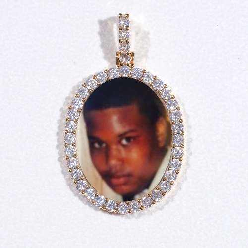 3D Oval Custom Picture Pendant