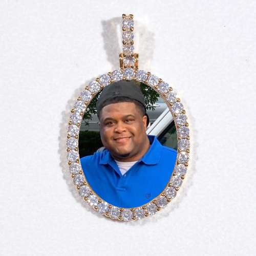 3D Oval Custom Picture Pendant