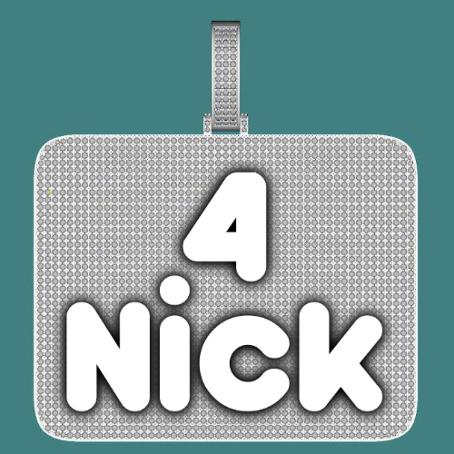 CUSTOM LETTER NECKLACE 3D BIG SQUARE