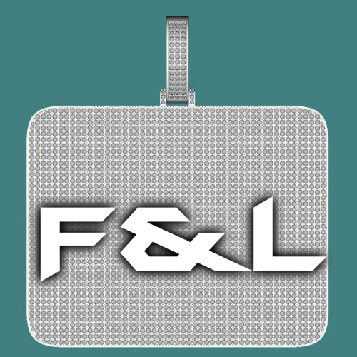 CUSTOM LETTER NECKLACE 3D BIG SQUARE