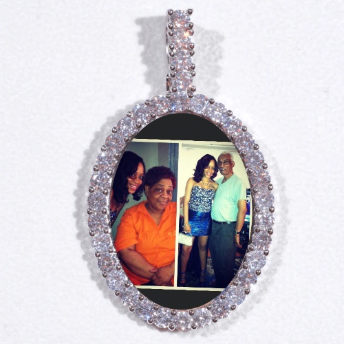Large 3D Oval Custom Picture Pendant