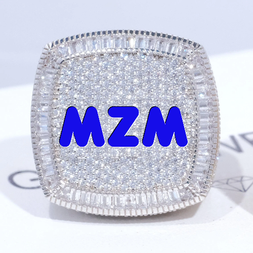 CUSTOM LETTER 3D ICED RING