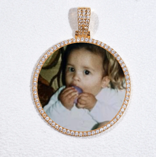 MEDIUM 3D CIRCLE CUSTOM PICTURE PENDANT