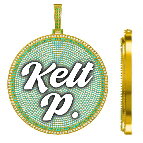 CUSTOM LETTER NECKLACE 3D BIG DISC