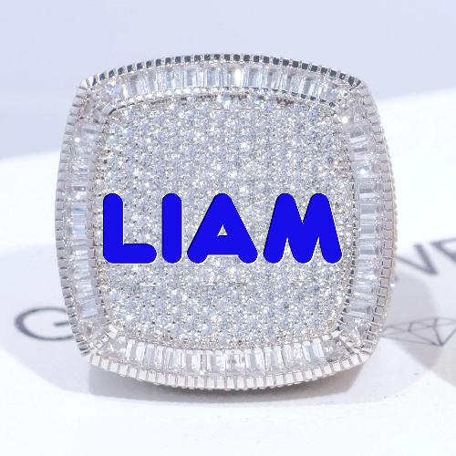 CUSTOM LETTER 3D ICED RING