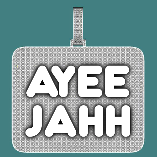 CUSTOM LETTER NECKLACE 3D BIG SQUARE