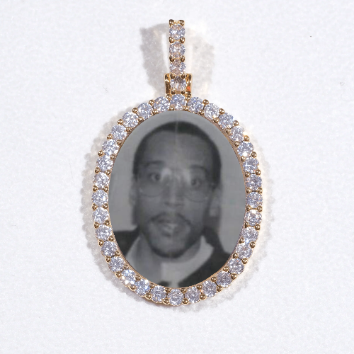 3D Oval Custom Picture Pendant