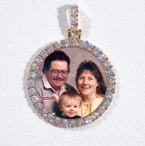 3D CIRCLE CUSTOM PICTURE PENDANT SMALL SIZE